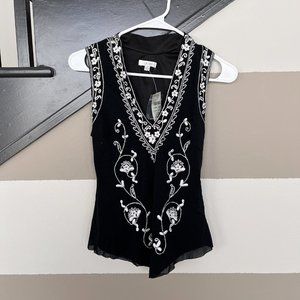 NWT Cache Beaded Top, Size S